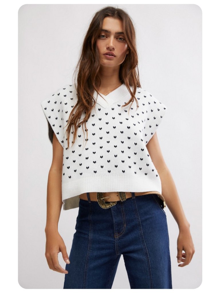 Free People Easy Street Sweater Vest Sz M